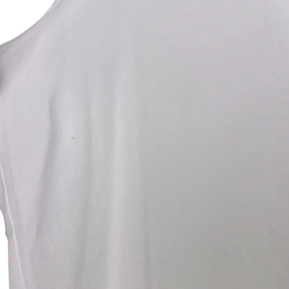 Garnet Hill Women’s 14 Collar V-Neck Long Sleeve Hi-Low White Blouse NWOT - Picture 7 of 7